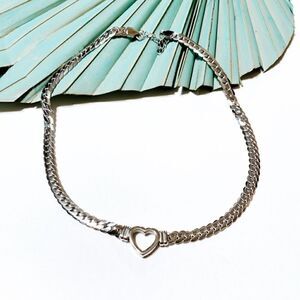 Silver heart necklace S221